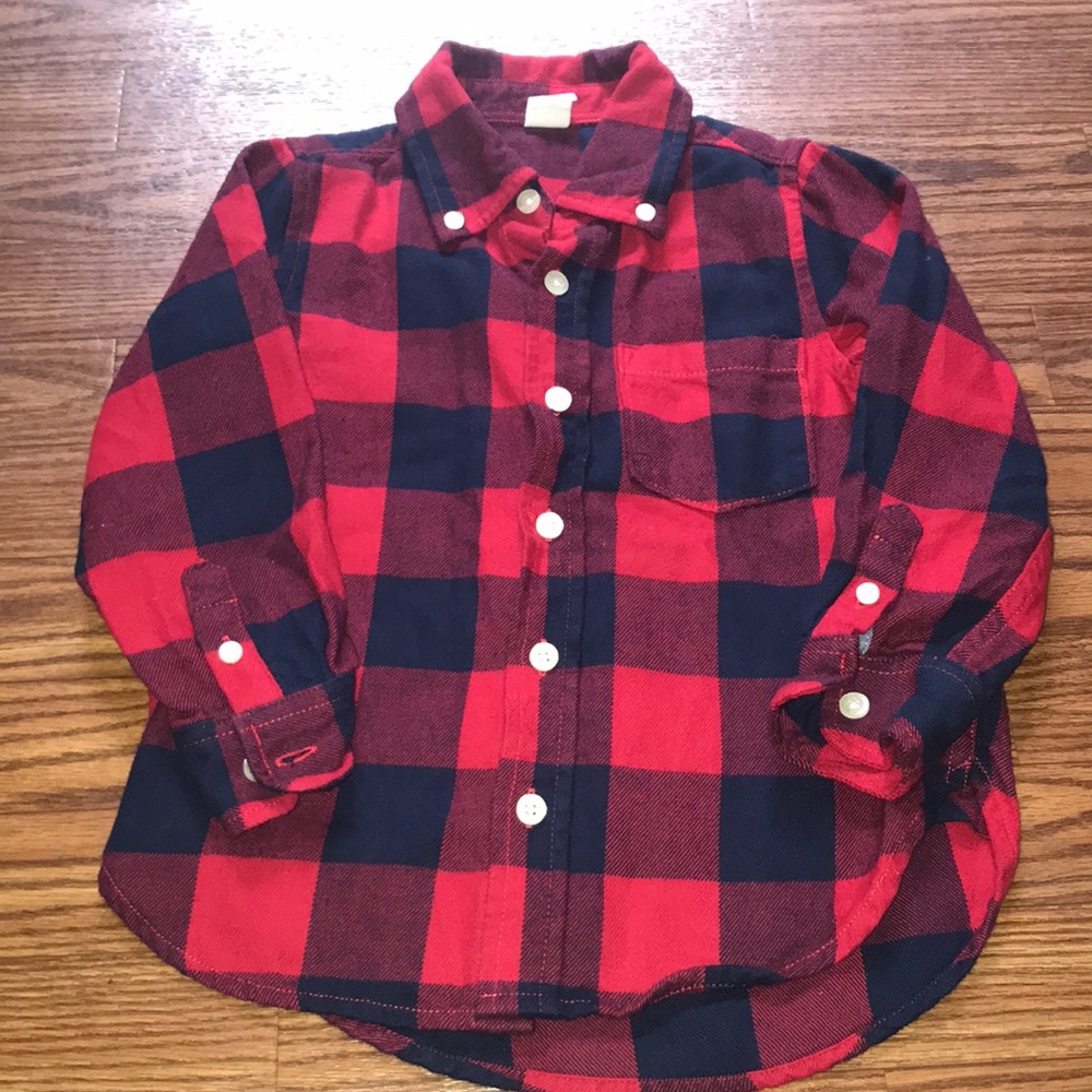 Gap red Buffalo plaid, Size 4